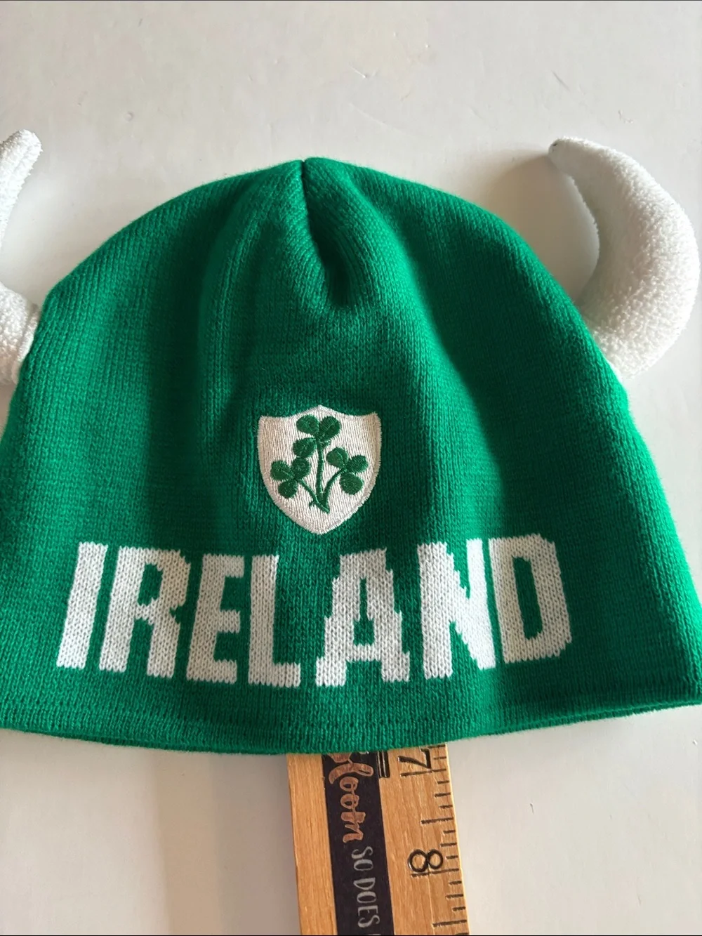 Lansdowne Ireland Knit Viking Horns Beanie Stocking Cap Irish St. Patrick’s DAY